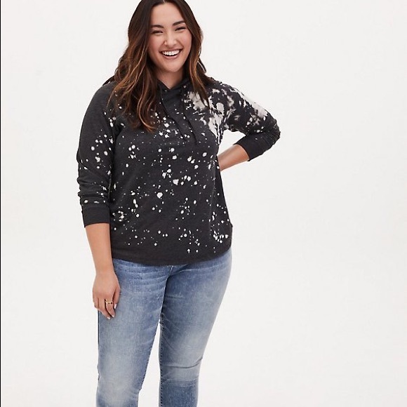 Black bleach pullover hoodie - Picture 5 of 5